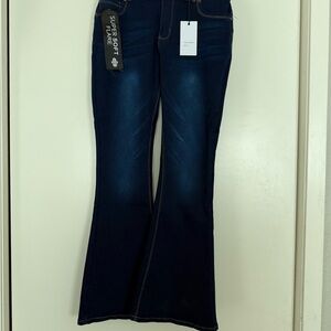 BAMBOO Dark Blue Flare Women's Jeans
